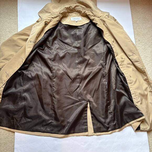 Calvin Klein Wind and Rain Resistant Hooded Trench Size M Petite - Picture 7 of 9